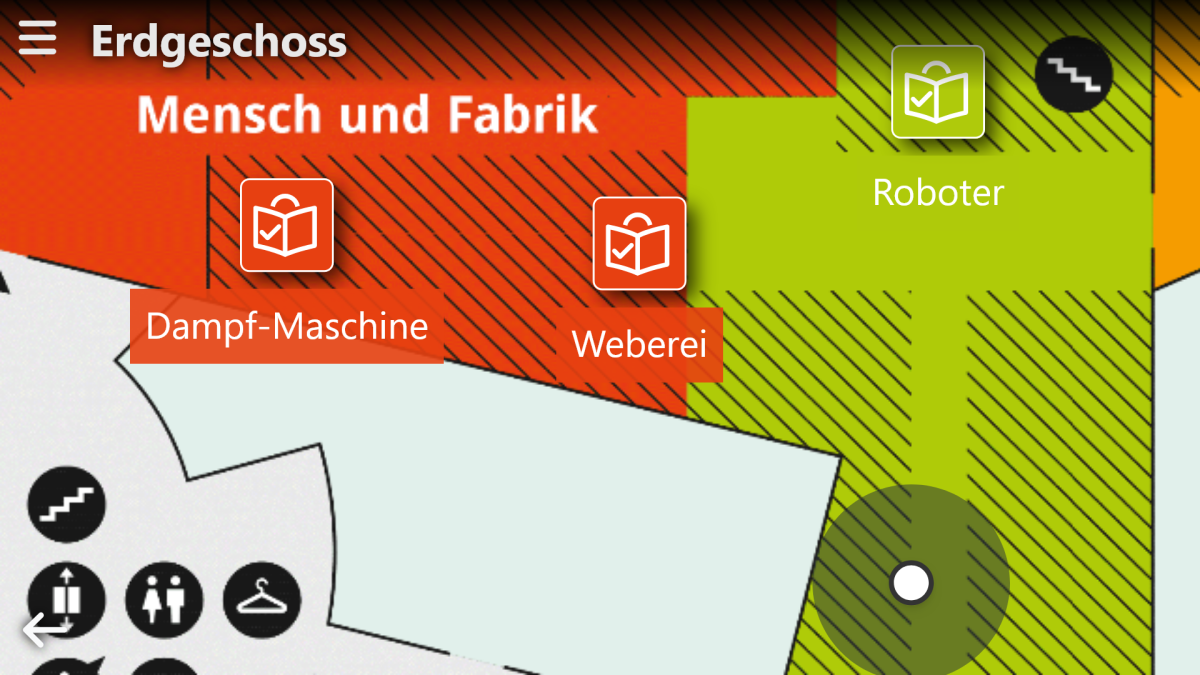 Navigation über Grundrisse in leichter Sprache